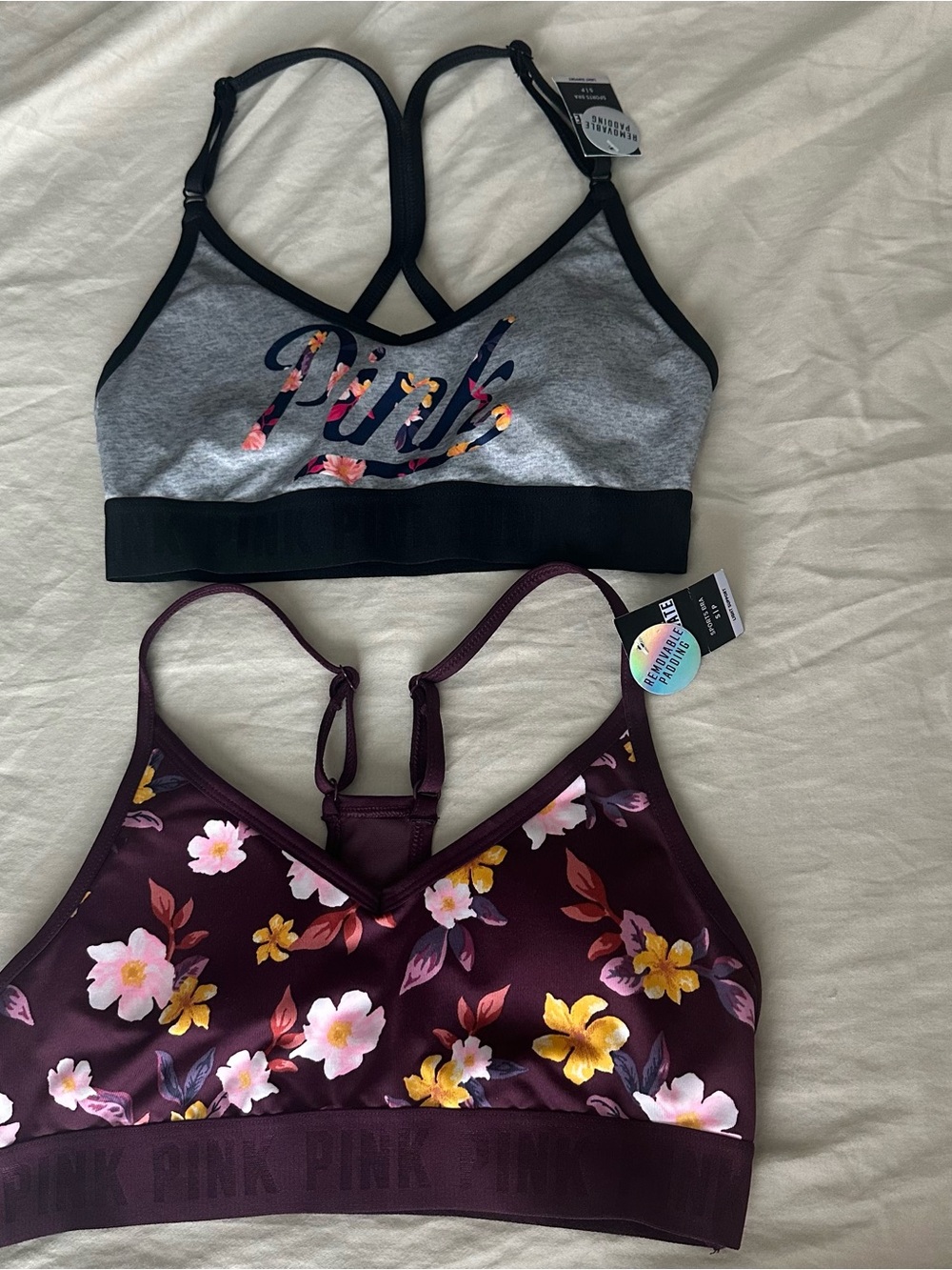 Victoria's Secret PINK ultimate lightly lined Floral sports bra